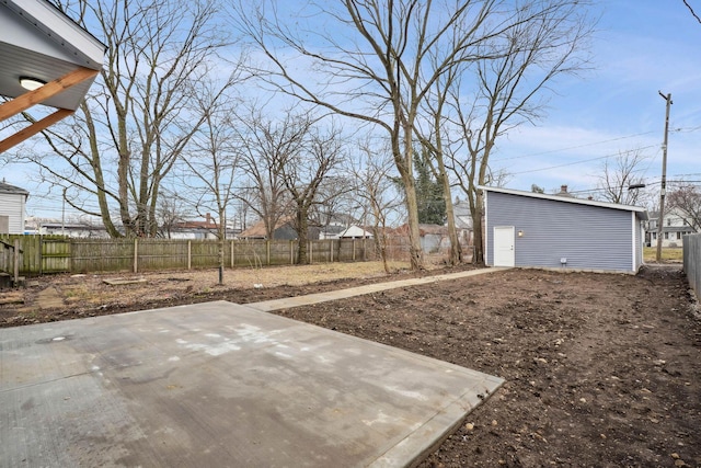 view of yard featuring a patio and a fenced backyard