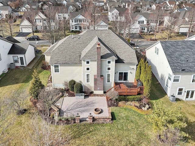 bird's eye view featuring a residential view