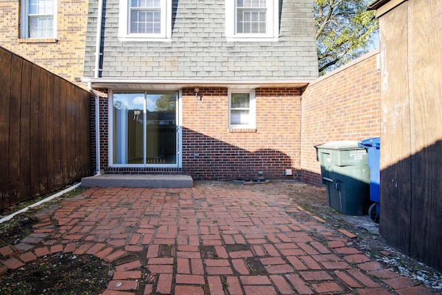 view of patio with a fenced backyard