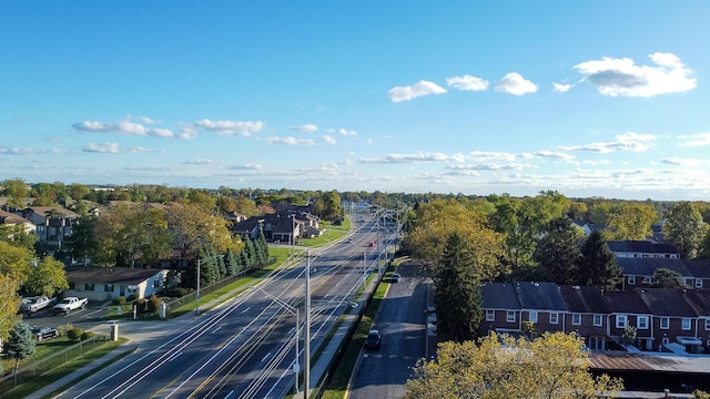 aerial view with a residential view