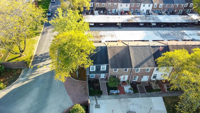 drone / aerial view with a residential view