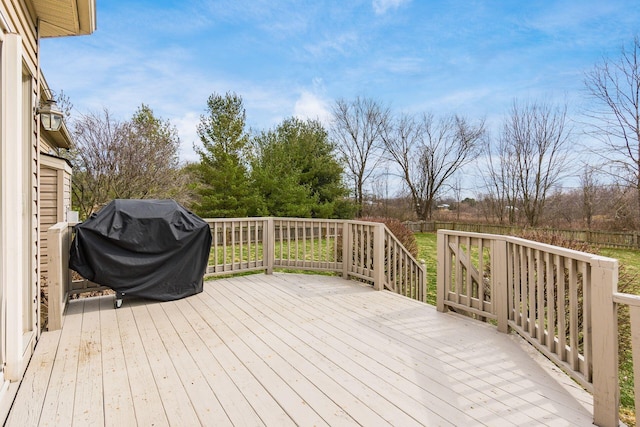 deck with grilling area