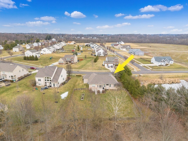 birds eye view of property featuring a residential view