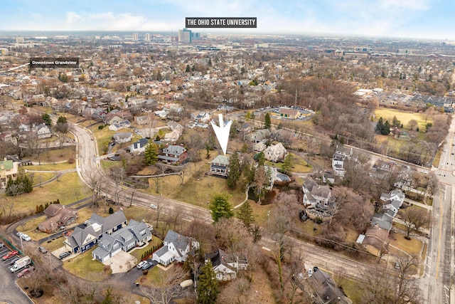 aerial view featuring a residential view