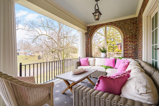 balcony with an outdoor living space