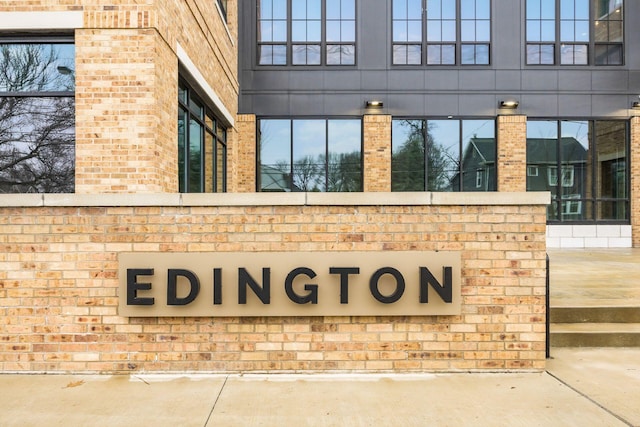 view of community sign