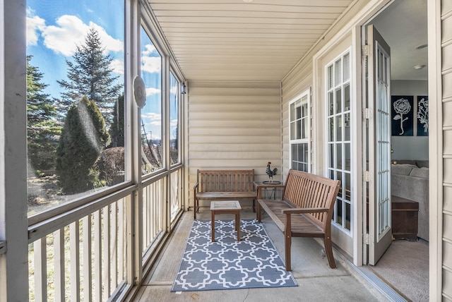 view of sunroom / solarium