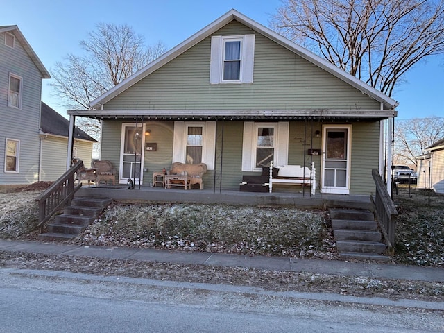 bungalow-style house featuring covered porch