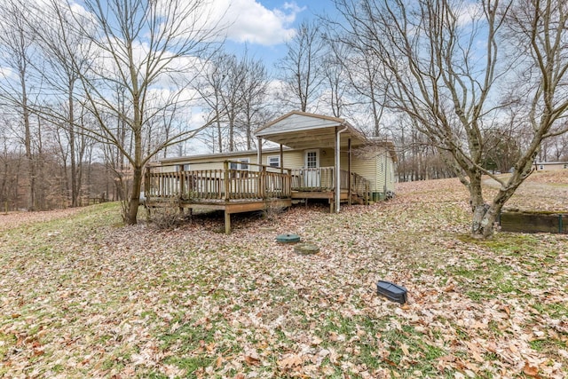 exterior space with a wooden deck