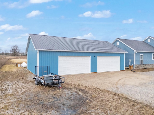 garage with driveway