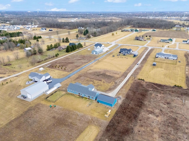 bird's eye view featuring a rural view
