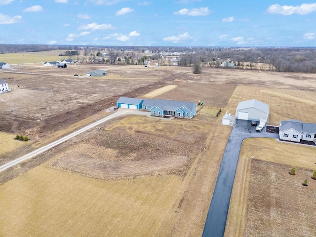 drone / aerial view featuring a rural view