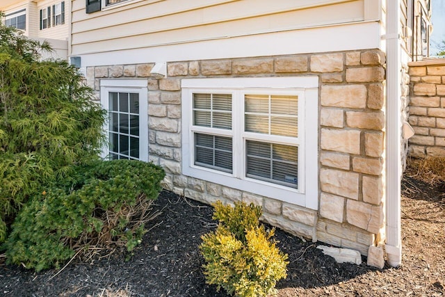 exterior details with stone siding