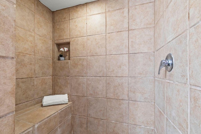 room details with tiled shower