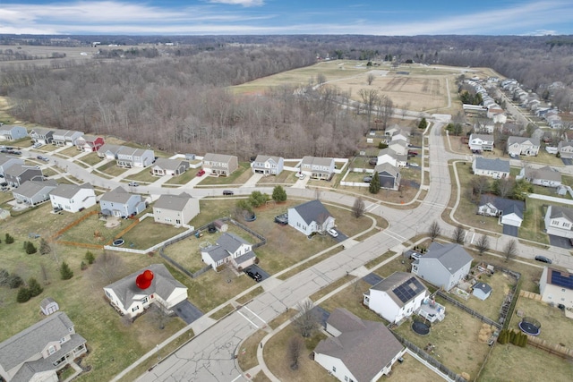 aerial view featuring a residential view