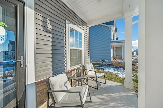 balcony with covered porch