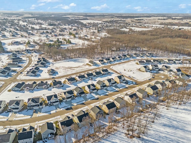 bird's eye view with a residential view