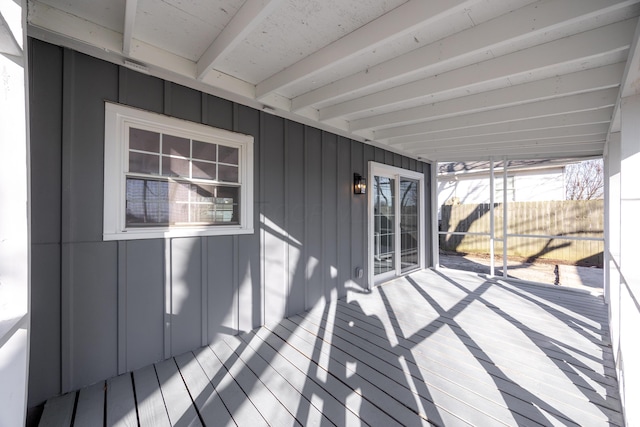 wooden deck with fence