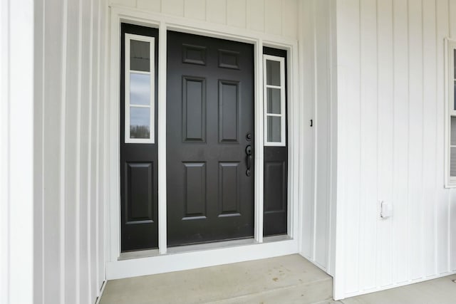 view of doorway to property