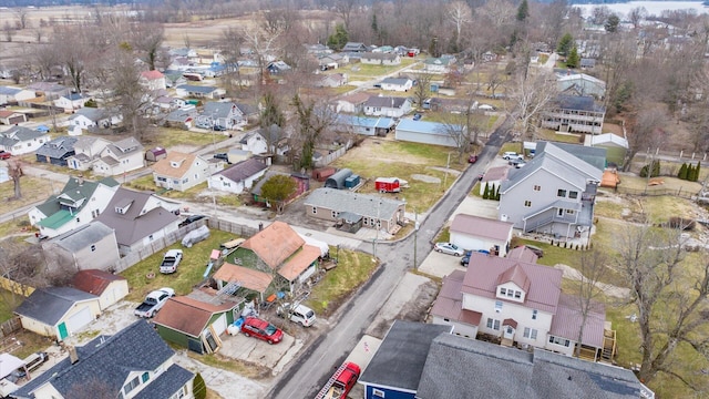 aerial view with a residential view