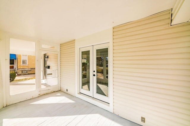 interior space with french doors