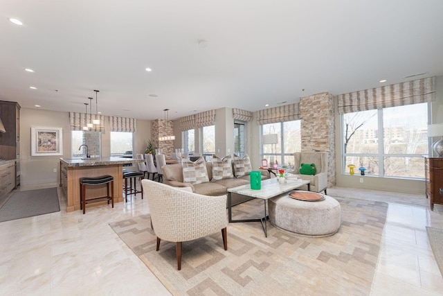 105 N Riverview St Unit 216, Dublin, OH 43017 - living area featuring recessed lighting