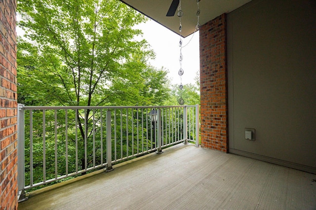 105 N Riverview St Unit 216, Dublin, OH 43017 - balcony featuring a ceiling fan