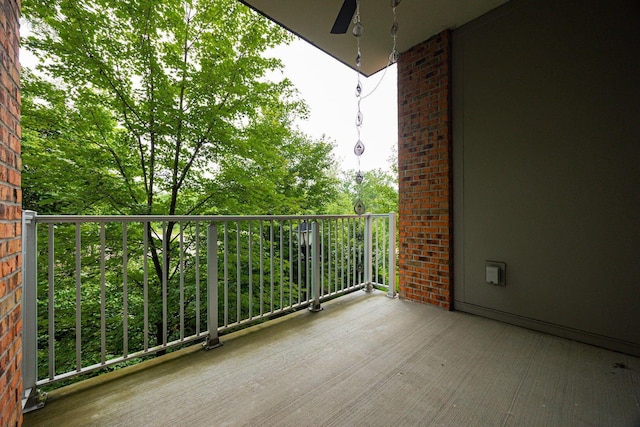 105 N Riverview St Unit 216, Dublin, OH 43017 - balcony with ceiling fan
