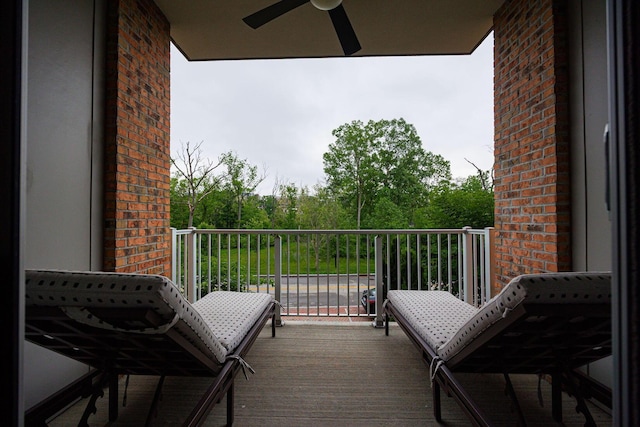 105 N Riverview St Unit 216, Dublin, OH 43017 - balcony with ceiling fan