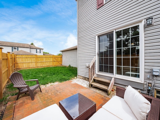 5610 Barney Ln Unit 41F, Columbus, OH 43235 - view of patio / terrace featuring entry steps and outdoor lounge area