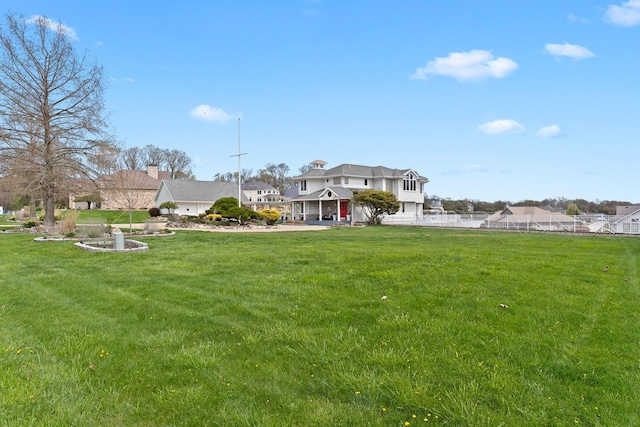 view of yard with a residential view
