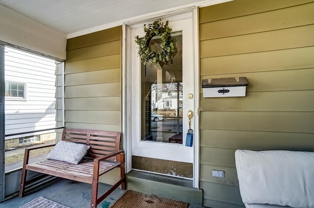 view of doorway to property