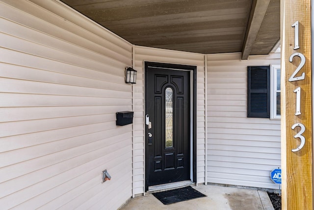 view of doorway to property