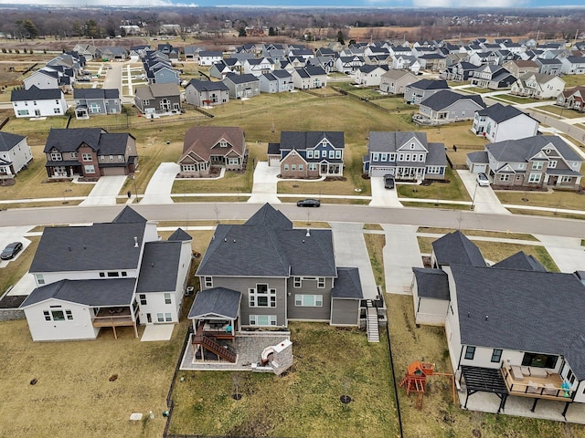 bird's eye view featuring a residential view