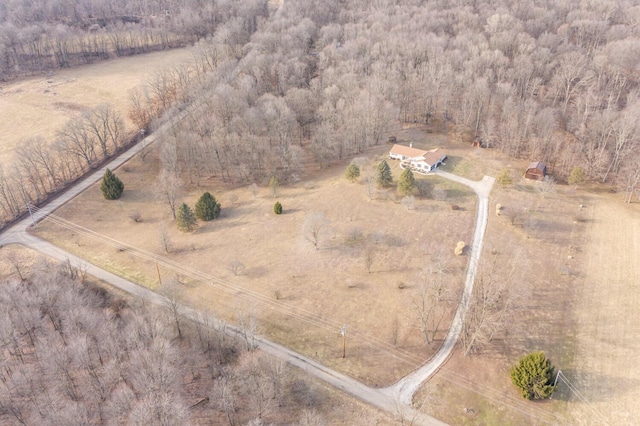 drone / aerial view featuring a rural view