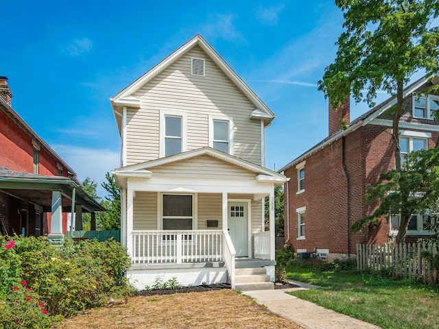 view of front of house with a porch