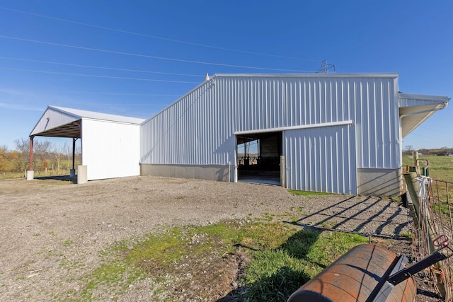 view of pole building with a carport