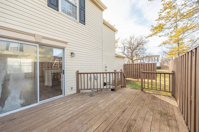 wooden terrace with fence