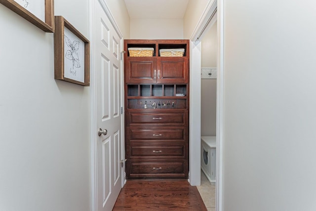 interior space featuring wood finished floors