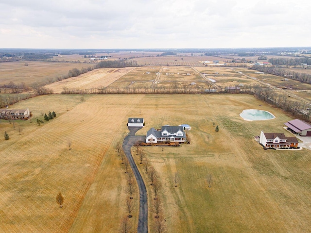 bird's eye view featuring a rural view