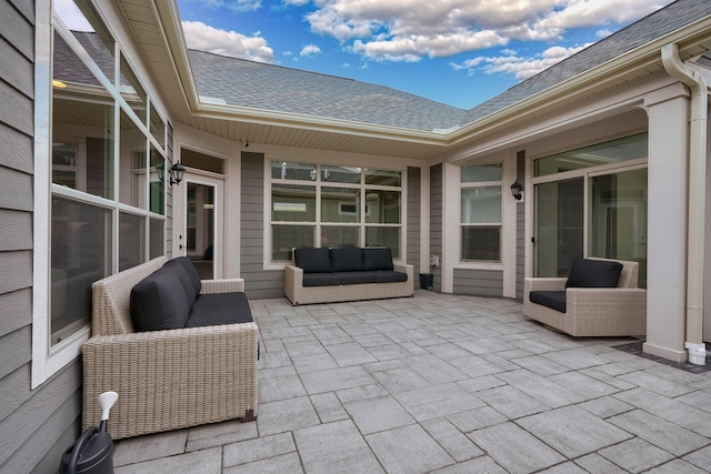 view of patio with outdoor lounge area