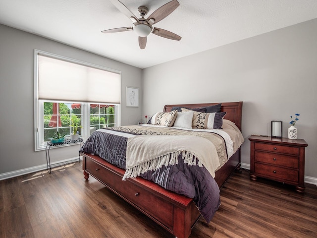 7969 Linksview Cir, Westerville, OH 43082 - bedroom featuring wood finished floors and a ceiling fan