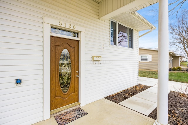 view of doorway to property