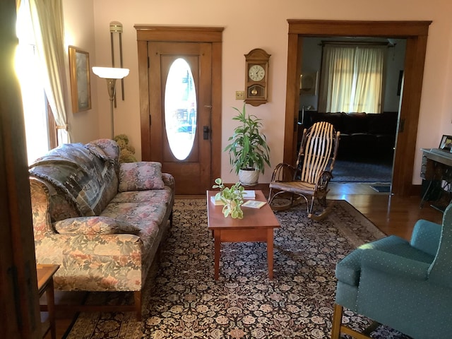 living room featuring wood finished floors