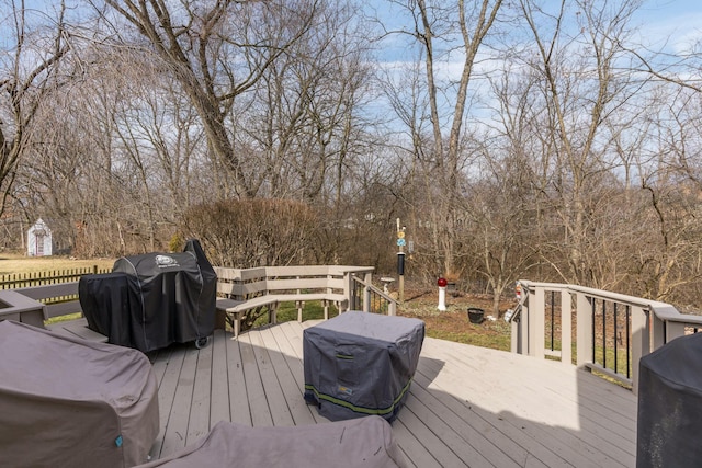 view of wooden deck