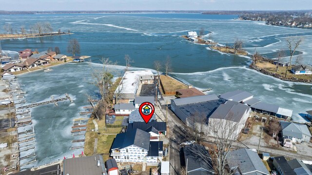 127 Brads Way, Russells Point, OH 43348 - drone / aerial view featuring a water view