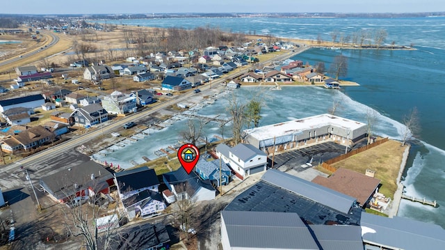 127 Brads Way, Russells Point, OH 43348 - aerial view featuring a residential view and a water view