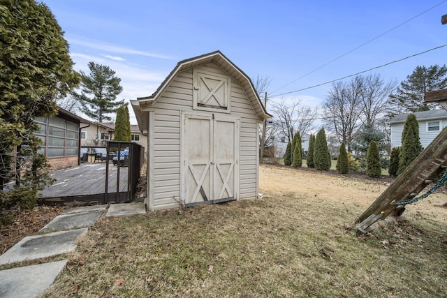 view of shed