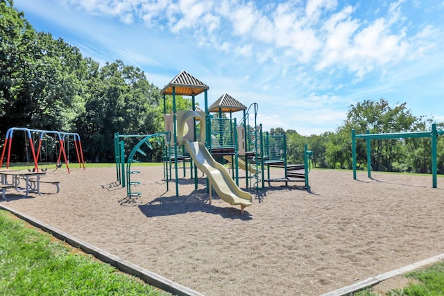 view of community jungle gym