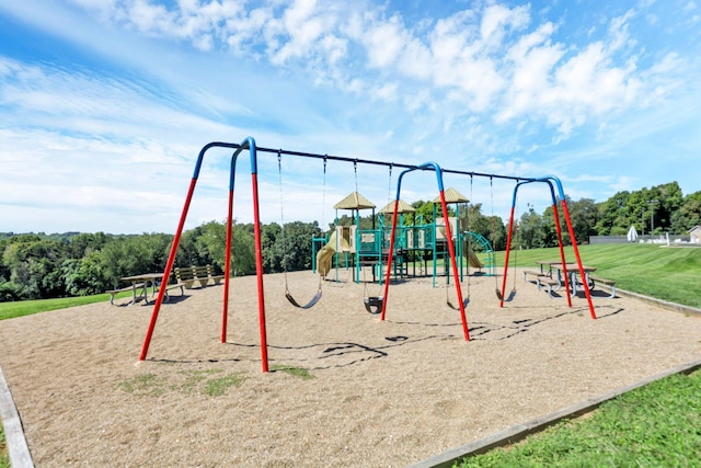 community play area featuring a yard